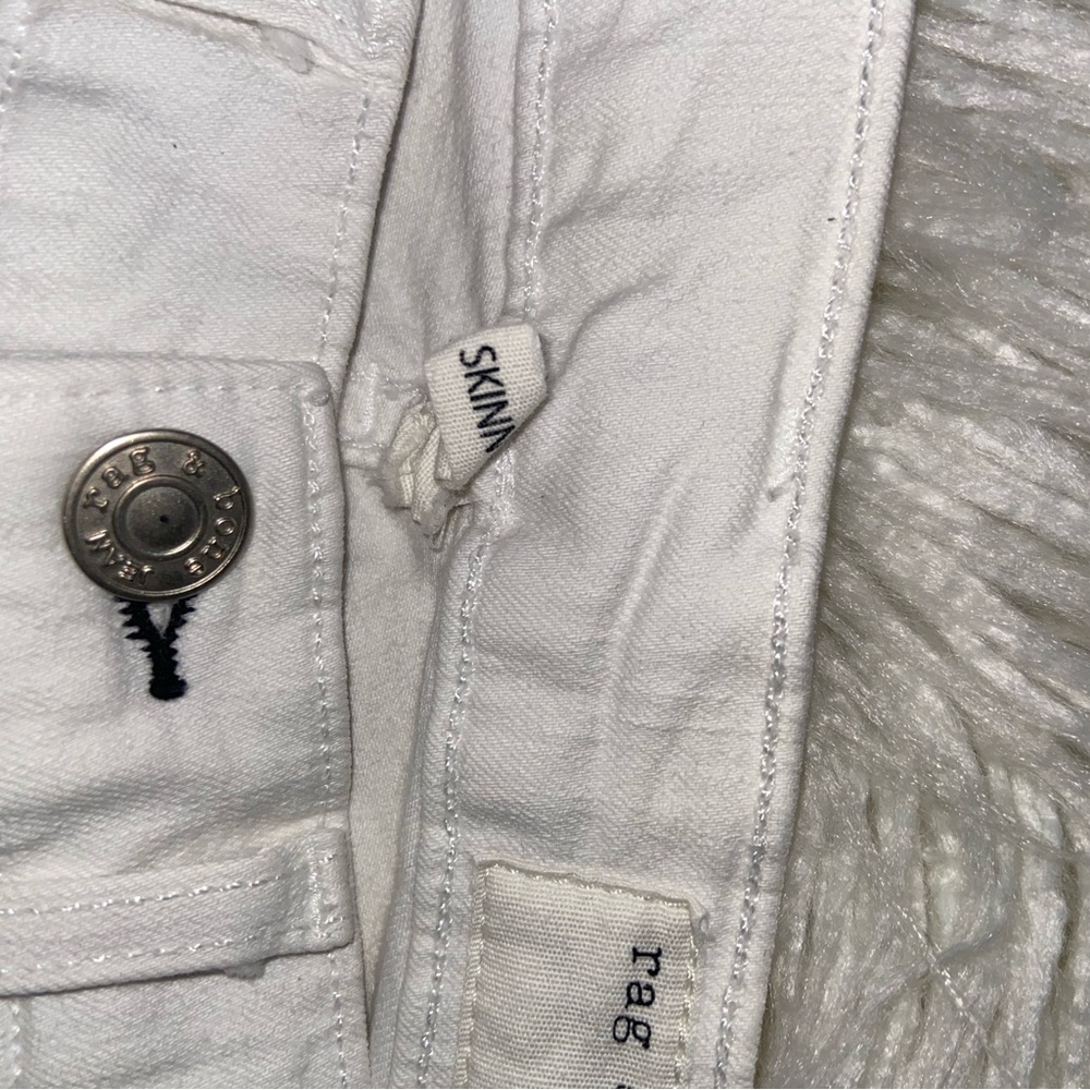 rag & bone Bright White Skinny Jeans - Picture 4 of 8